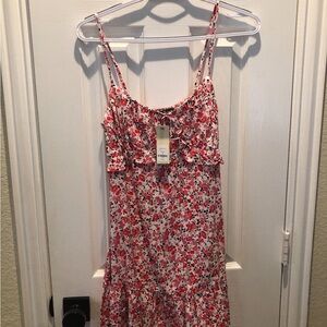 Francesca's Collections Floral Backless Dress